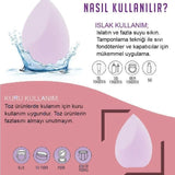 🩷KALP STANDLI 3 LÜ PEMBE MAKYAJ SÜNGERİ - dibidip 