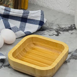 İBİCO KARE AHŞAP BAMBU 6 LI ÇEREZLİK & LOKUMLUK KASE SETİ