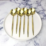 YAKUT 6 PARÇA GOLD YEMEK KAŞIK SETİ