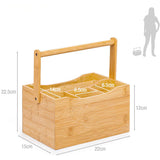 YAKUT TAŞIMA KULPLU 3+1 BÖLMELİ TEZGAH ÜSTÜ BAMBU & AHŞAP KAŞIKLIK