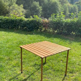 KATLANABİLİR ÇANTALI AHŞAP KAMP MASASI