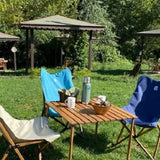 KATLANABİLİR ÇANTALI AHŞAP KAMP MASASI