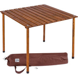 KATLANABİLİR ÇANTALI AHŞAP KAMP MASASI