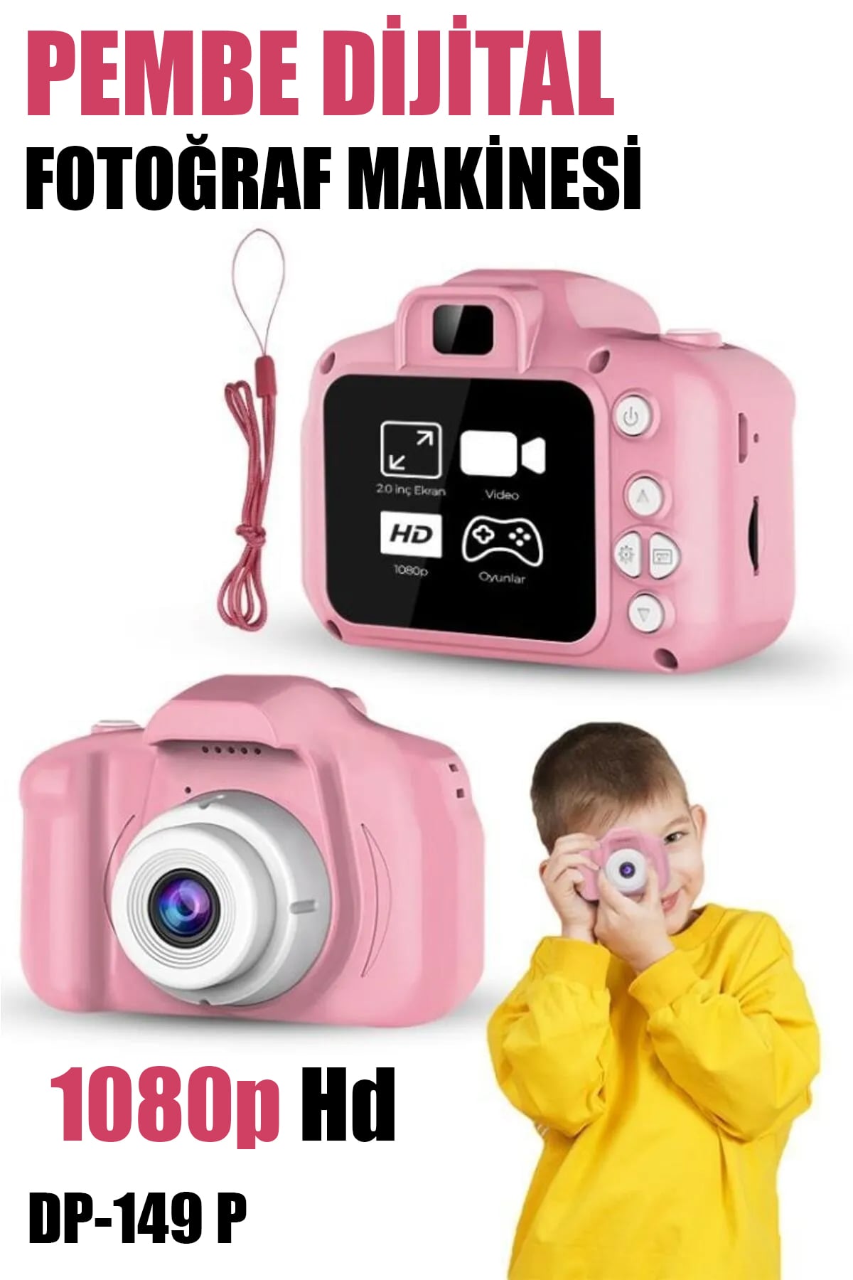 📷PEMBE DİJİTAL FOTOĞRAF MAKİNESİ - dibidip 