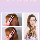 💁PEMBE OTOMATİK DÖNEBİLEN BUKLE MAKİNESİ - dibidip 