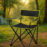 SİYAH TELESKOP KATLAMALI KAMP SANDALYESİ