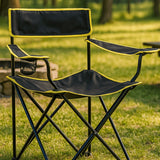 SİYAH TELESKOP KATLAMALI KAMP SANDALYESİ