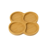 İBİCO KARE 4 YUVARLAK KÖŞELİ & BÖLMELİ AHŞAP BAMBU SUNUMLUK