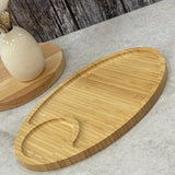 İBİCO OVAL 2 BÖLMELİ AHŞAP BAMBU SUNUMLUK