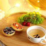 İBİCO YUVARLAK AYAKLI AHŞAP BAMBU SUNUM TEPSİSİ