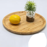 İBİCO YUVARLAK AYAKLI AHŞAP BAMBU SUNUM TEPSİSİ