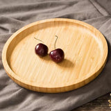 İBİCO YUVARLAK AYAKLI AHŞAP BAMBU SUNUM TEPSİSİ