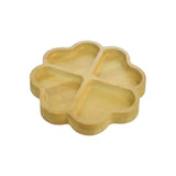 İBİCO YUVARLAK 4 KALP BÖLMELİ AHŞAP BAMBU SUNUMLUK