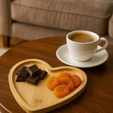 İBİCO KALP MODEL AHŞAP BAMBU SUNUMLUK