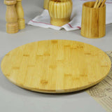 İBİCO YUVARLAK AYAKLI AHŞAP BAMBU SUNUM TEPSİSİ