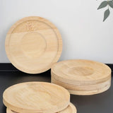 İBİCO YUVARLAK 6 PARÇA BAMBU & AHŞAP ÇAY TABAĞI