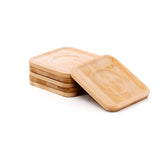 İBİCO KARE 6 PARÇA BAMBU & AHŞAP ÇAY TABAĞI