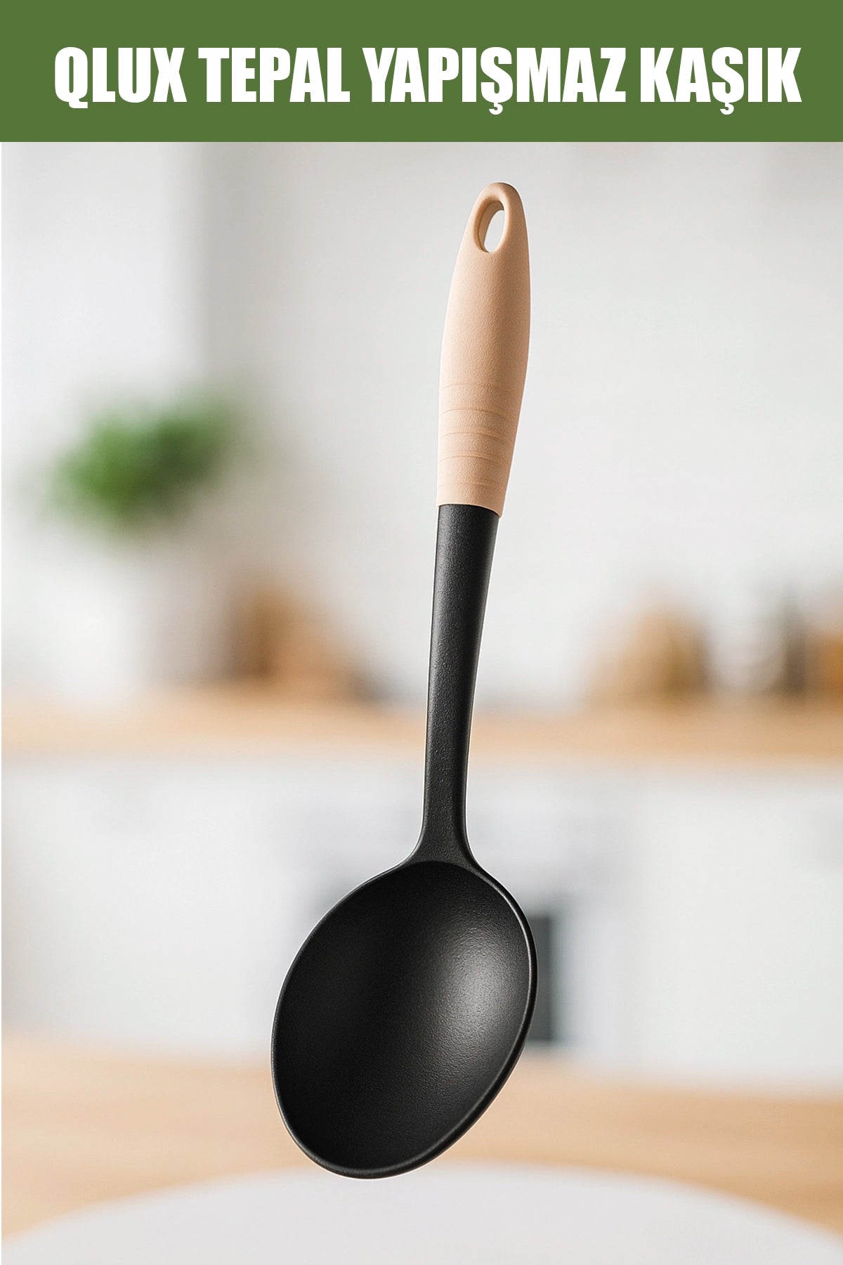 QLUX L-380 TEPAL TEFLON YAPIŞMAZ KAŞIK - dibidip 