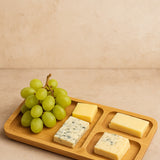 İBİCO DİKDÖRTGEN 3 BÖLMELİ AHŞAP BAMBU SUNUM TEPSİSİ