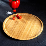 İBİCO YUVARLAK 360° DÖNER TABLALI AHŞAP BAMBU SUNUM TEPSİSİ