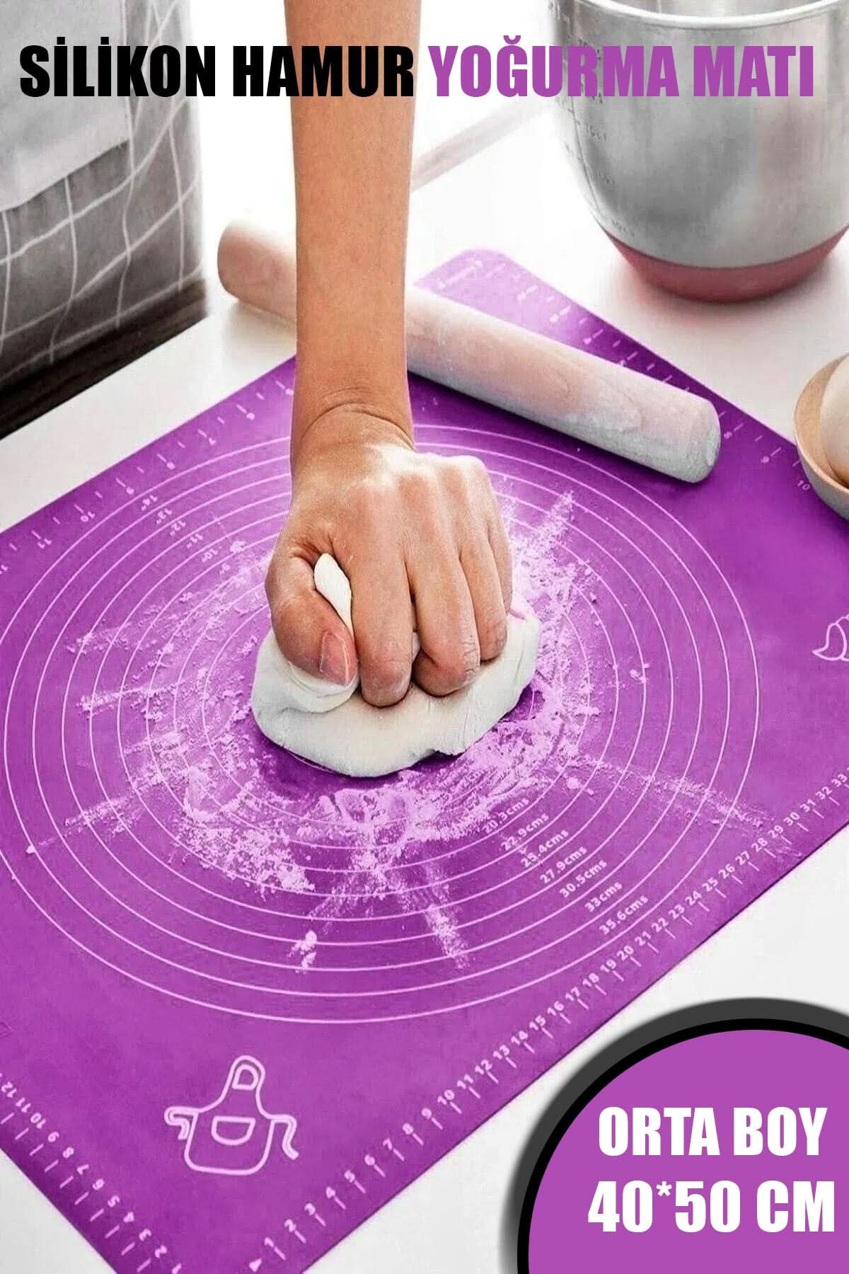 🧼Hamur Yoğurma Matı (40-50 cm) - dibidip 