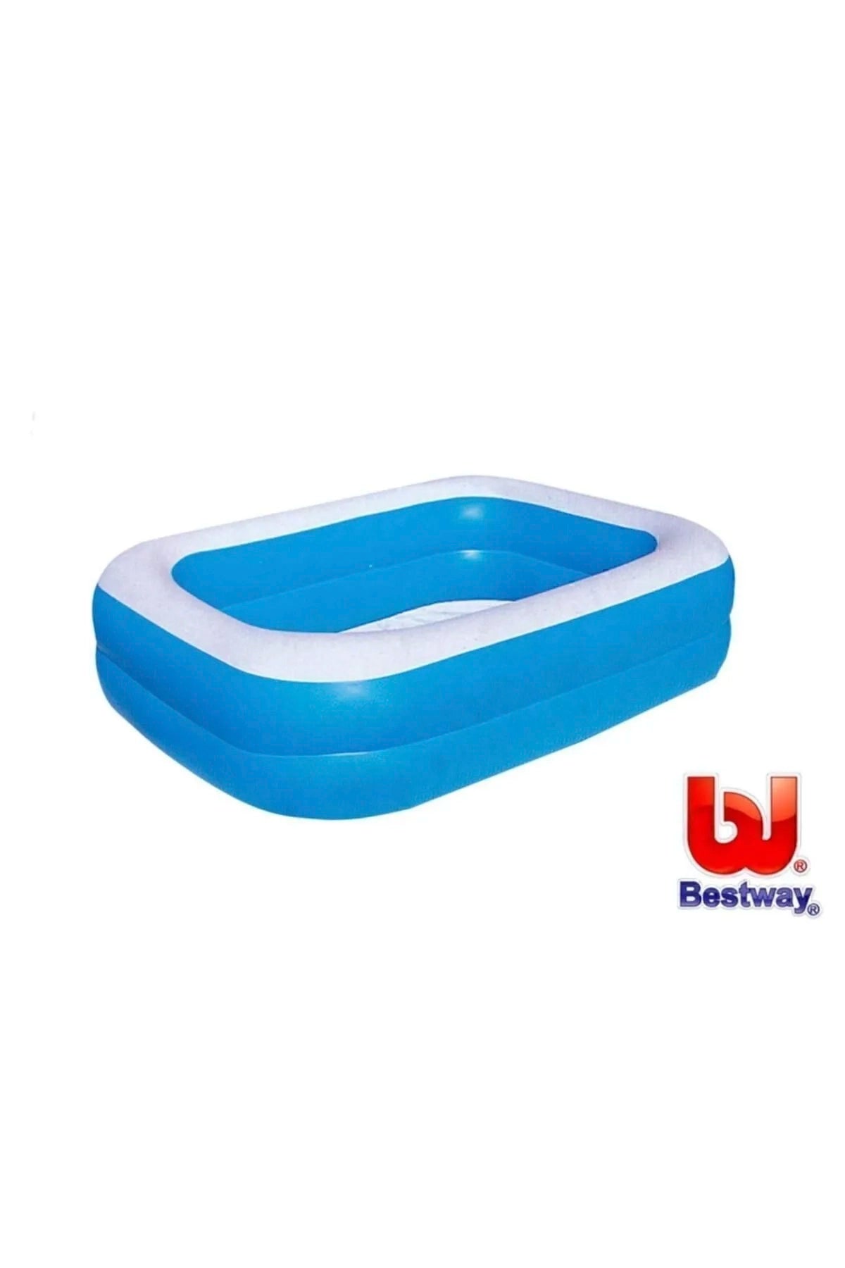 BESTWAY 12819 400LT KARE AİLE MAVİ ŞİŞME HAVUZ - dibidip 