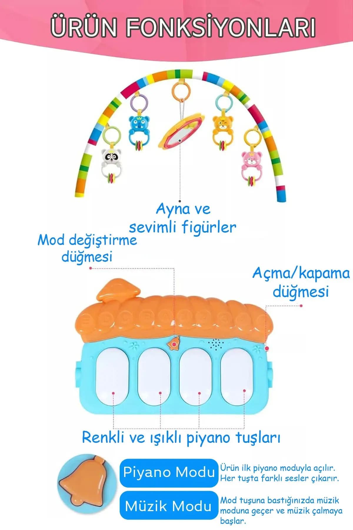 🎹PİYANOLU BEBEK OYUN HALISI - dibidip
