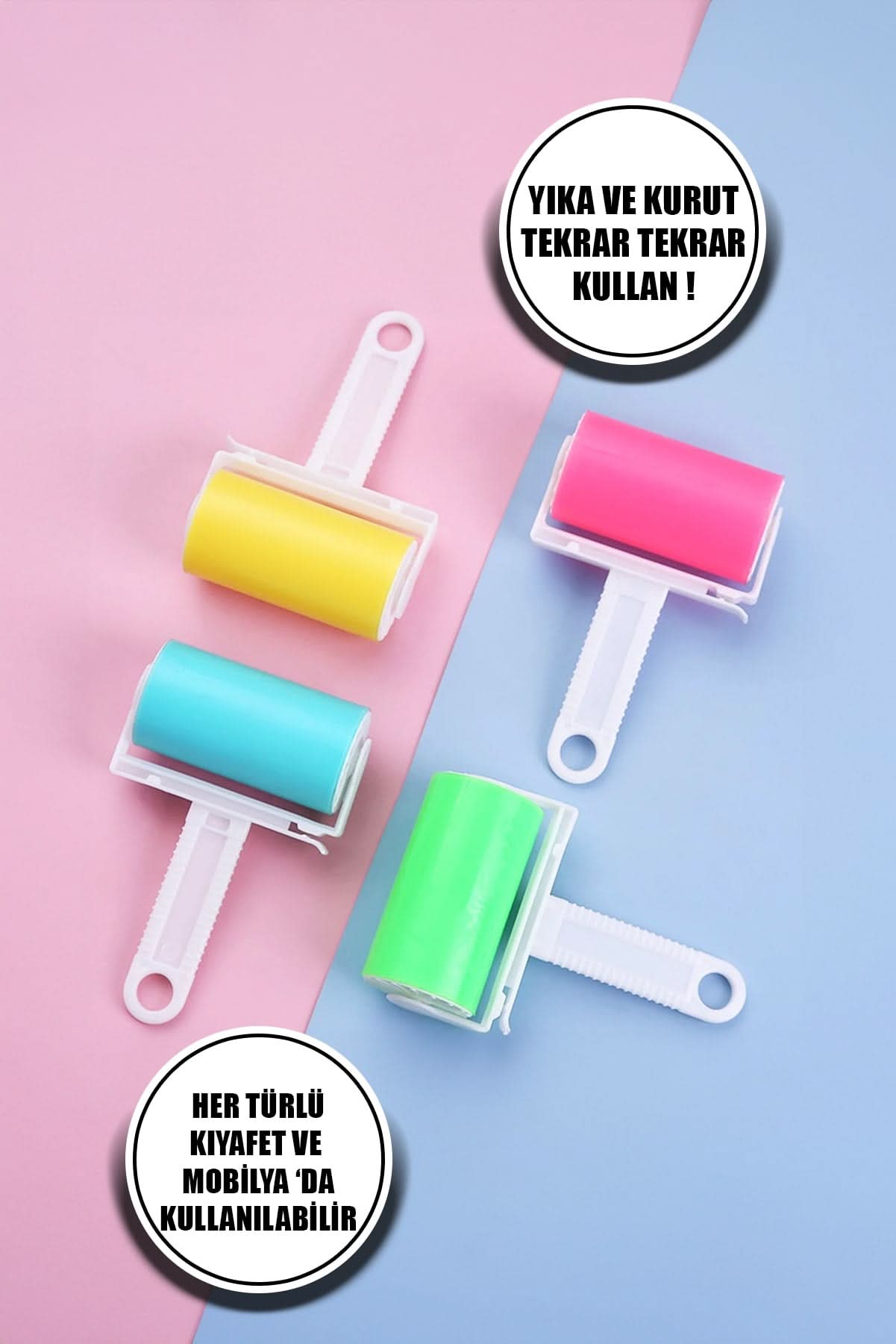 🧼YIKANABİLİR TÜY VE TOZ TOPLAMA RULOSU - dibidip 