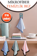 3 ADET MİKROFİBER TEMİZLİK BEZİ