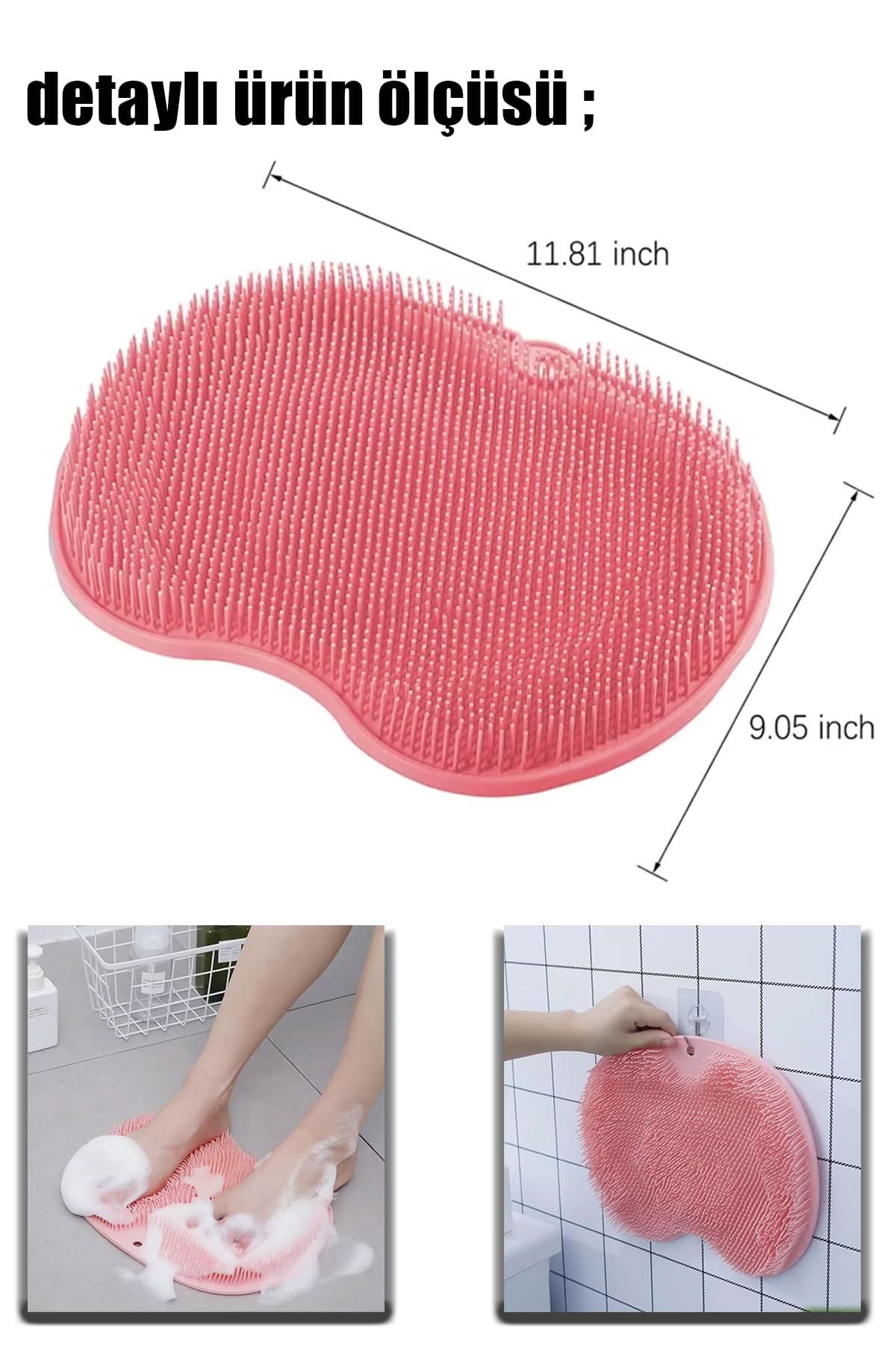 🛁 VANTUZLU SİLİKON BANYO FIRÇASI - dibidip 