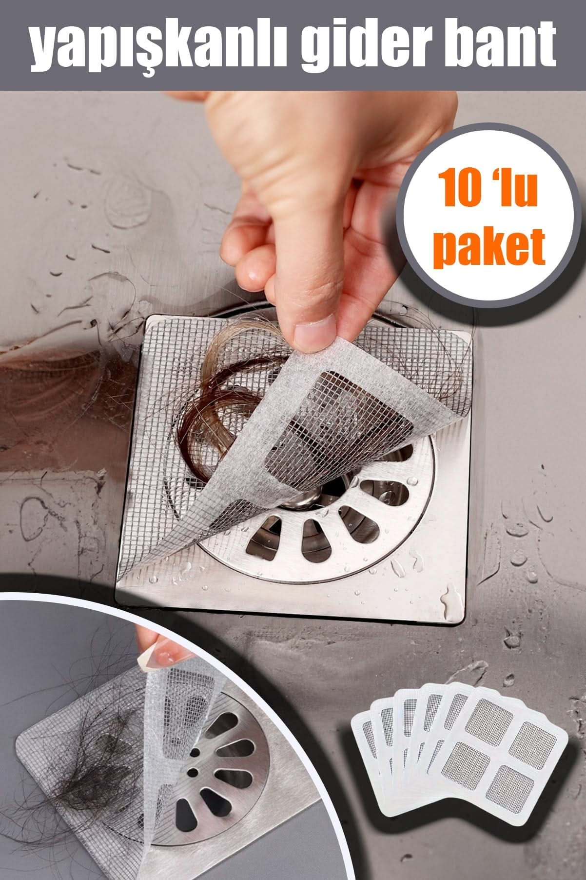 🧲 YAPIŞKANLI GİDER SÜZGEÇ BANDI - dibidip 