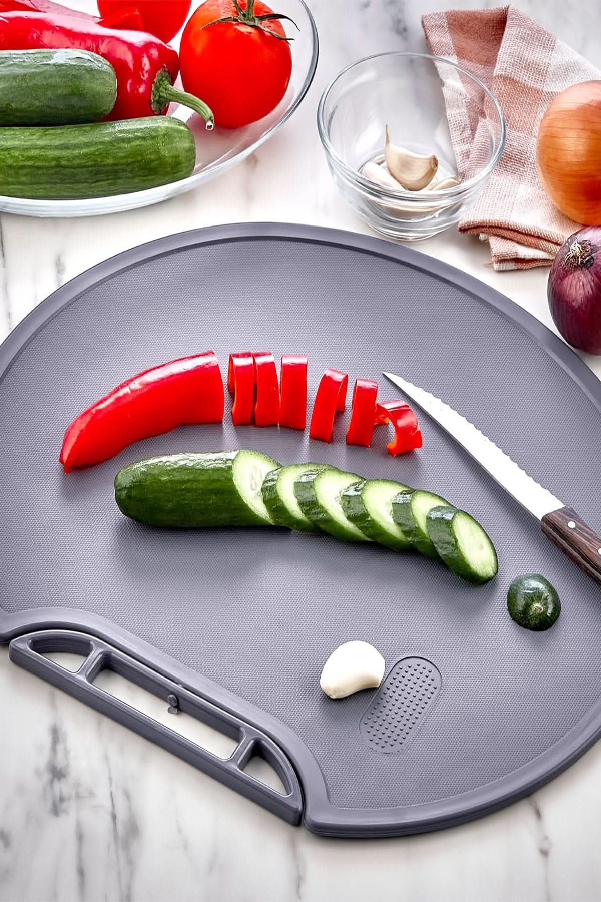🍽️YUVARLAK KESİM TAHTASI - dibidip